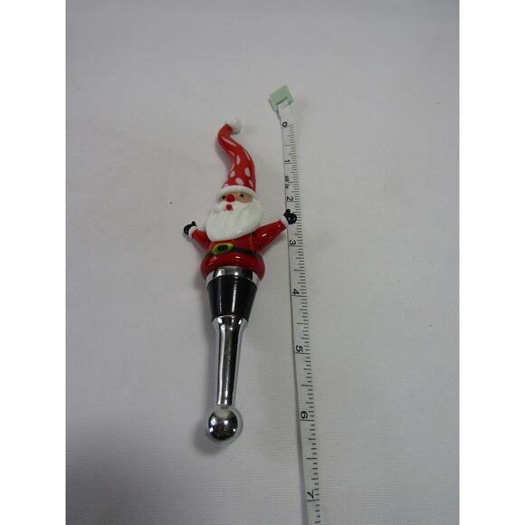 LSARTS Plantation Bottle Stopper Santa in Hat Wine Cork Holiday Festive Drink - Picture 4 of 8